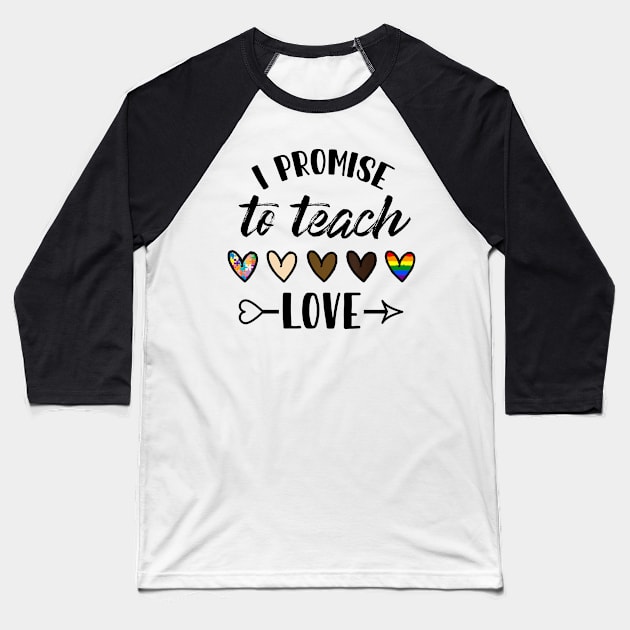 I Promise To Teach Love Autism African LGBT Pride Baseball T-Shirt by DNS Vietnam LocalBrand